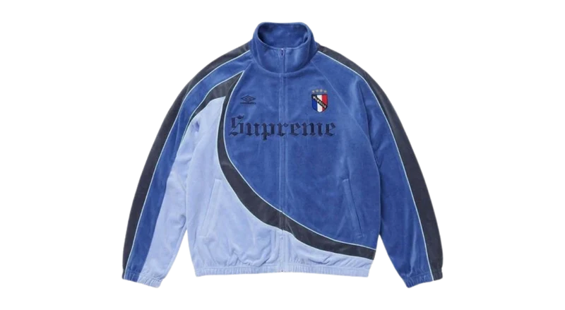 Supreme Umbro Velour Track Jacket Blue