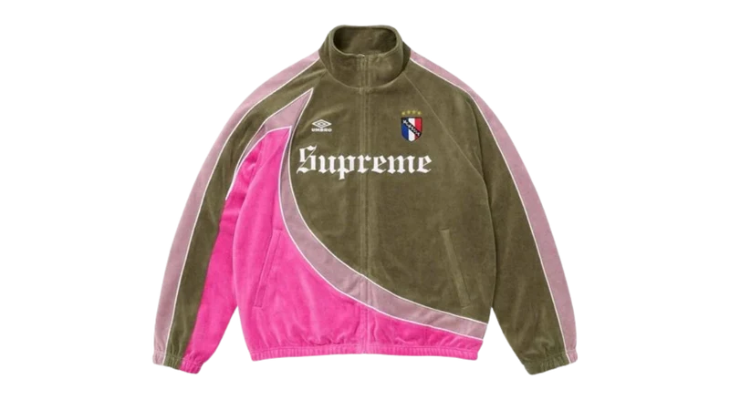 Supreme Umbro Velour Track Jacket Green
