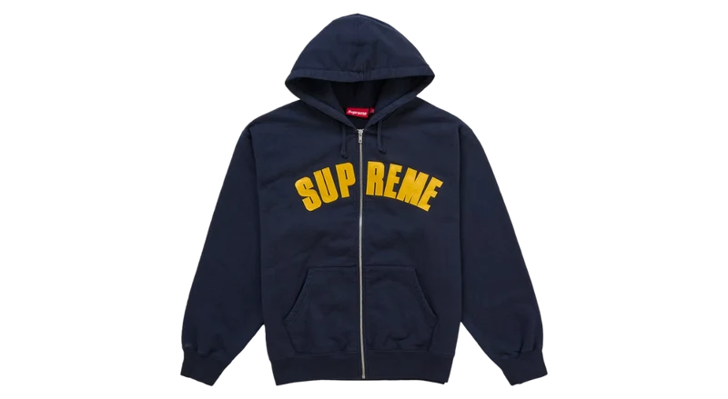 Supreme Larry Clark Zip Up Hooded Sweatshirt Navy
