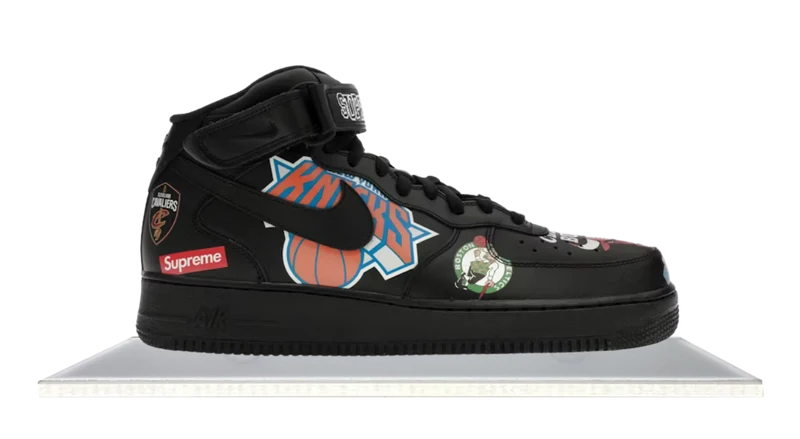 Nike Air Force 1 Mid Supreme NBA Black