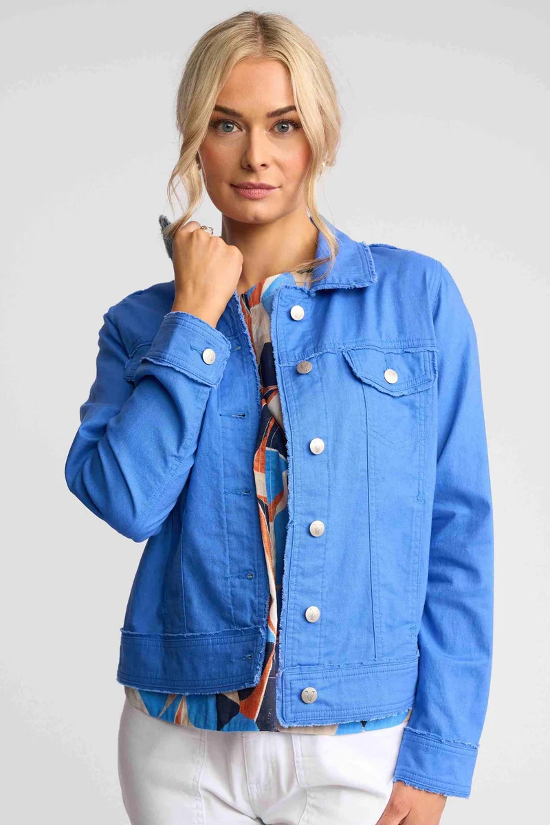 Aura Linen jacket french blue