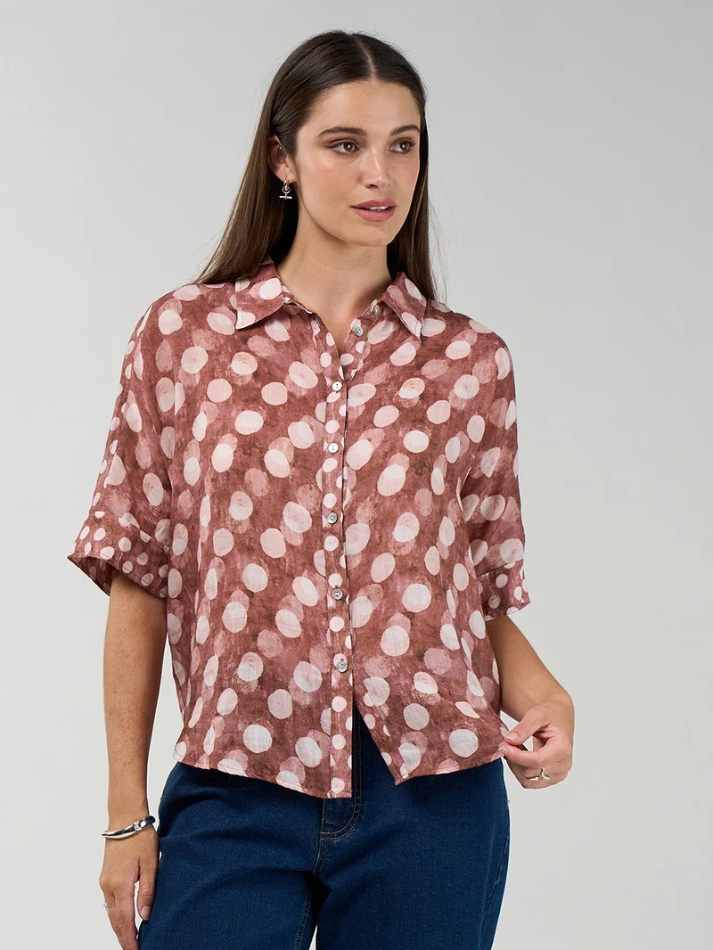 Vision shirt cocoa multi