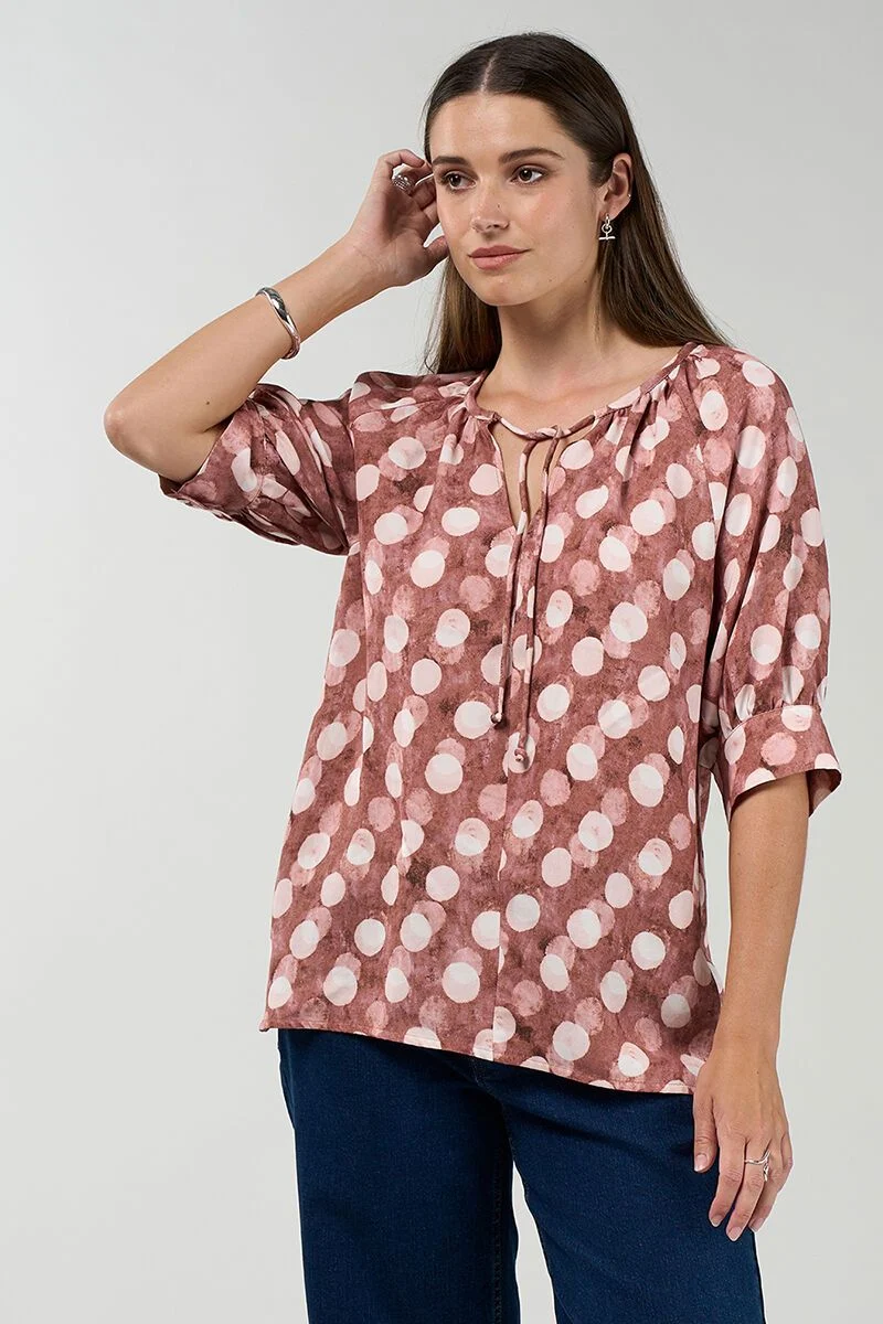 Vision blouse cocoa multi