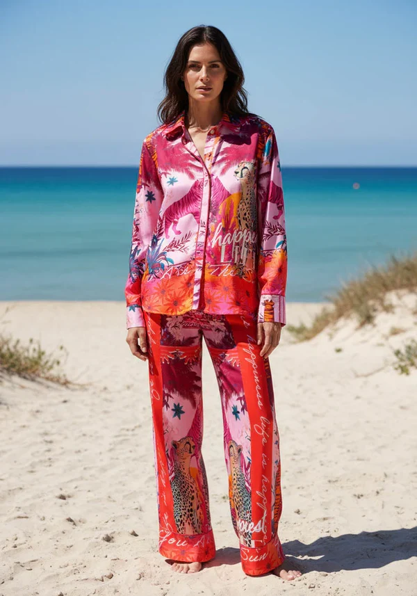 Miss Goodlife Tiger Heart Blouse - Multicolour