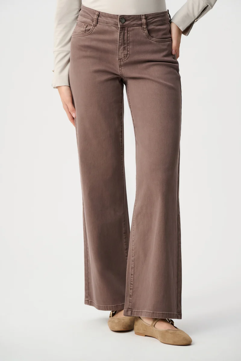 Joseph Ribkoff Goldie Classic Wide Leg Stretch Jeans 251968 - Mink