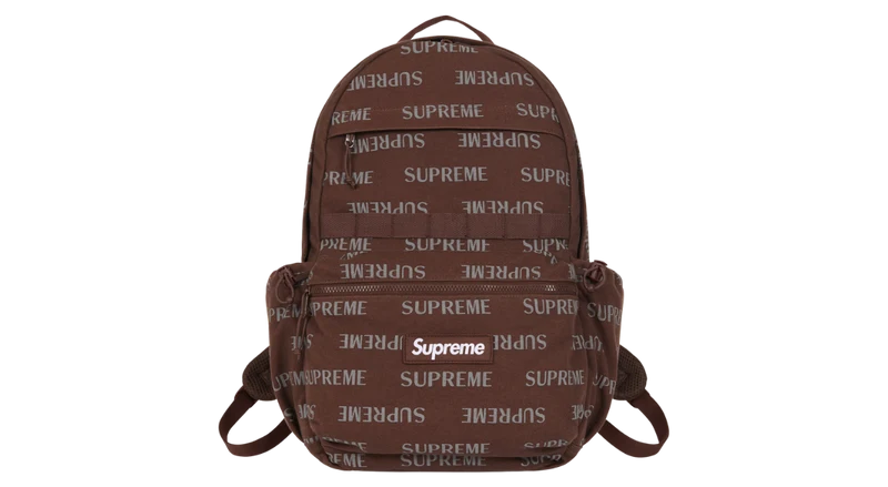Supreme Reflective Logo Backpack Brown (FW26)