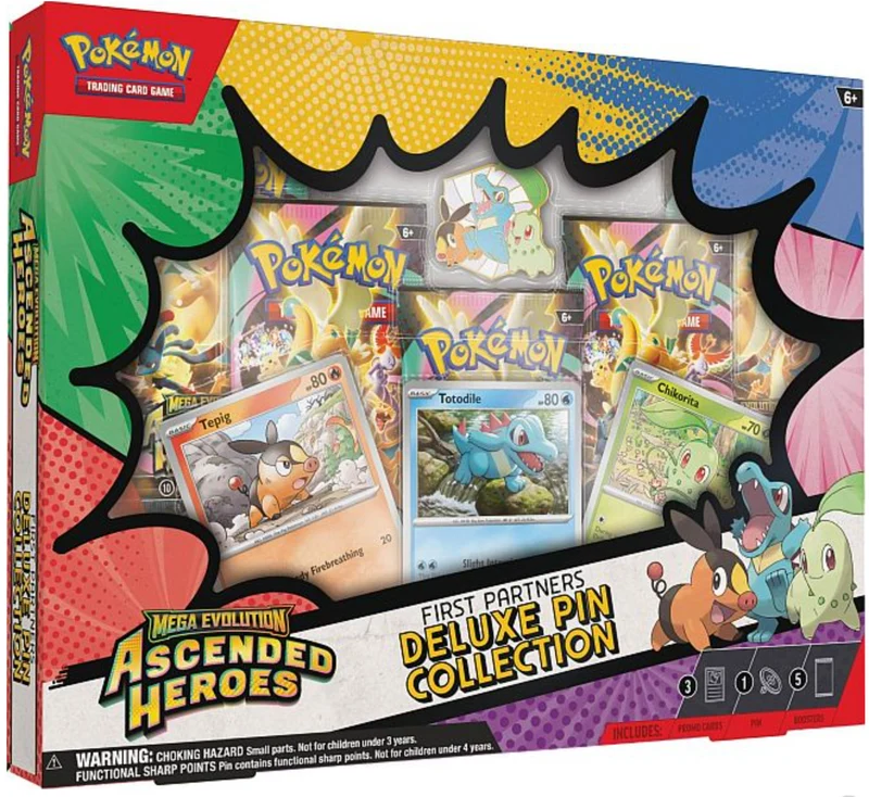 Pokemon Mega Evolution Ascended Heroes First Partners Deluxe Pin Collection