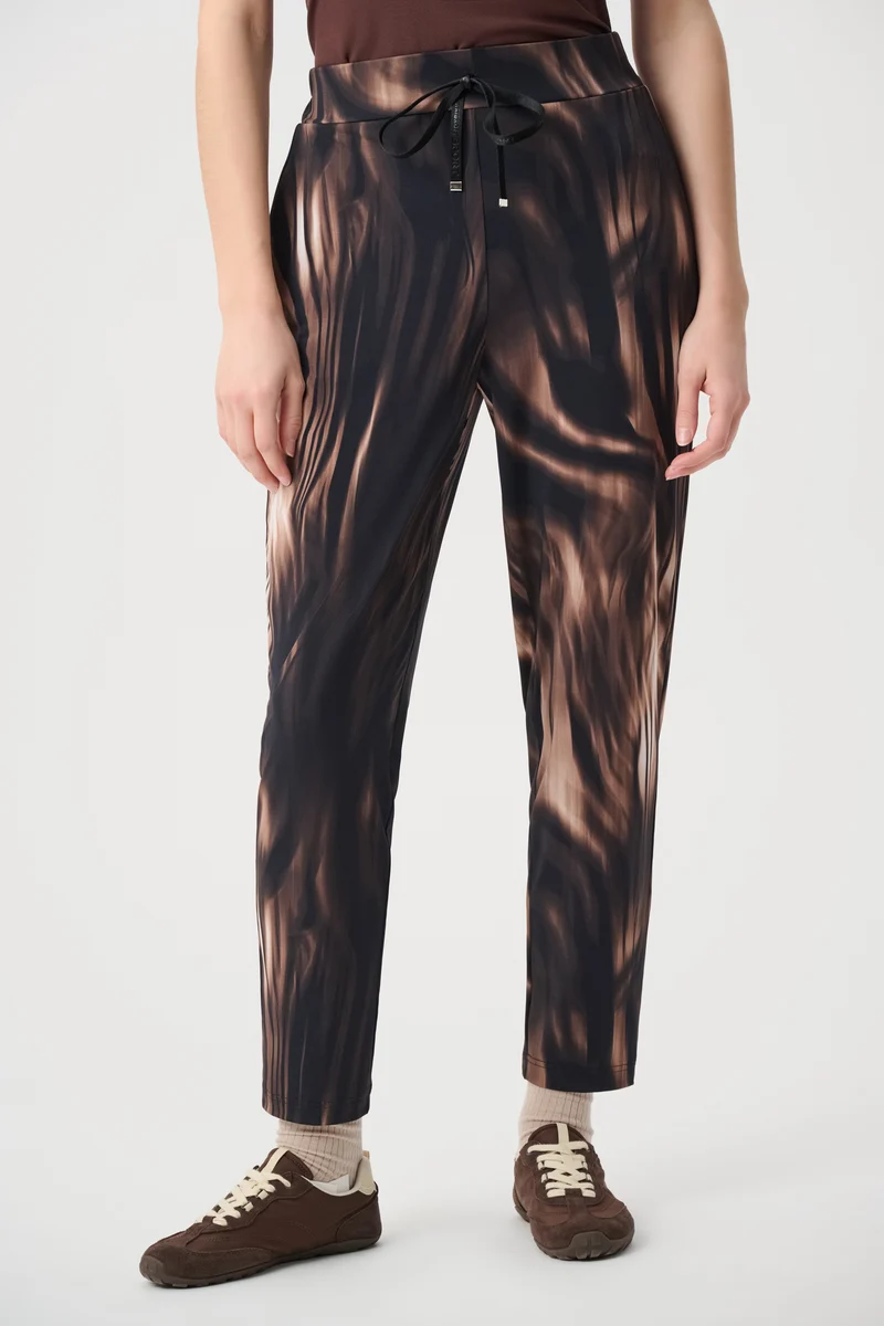 Joseph Ribkoff Sport Animal Print Joggers 264623 - Black/ Multi
