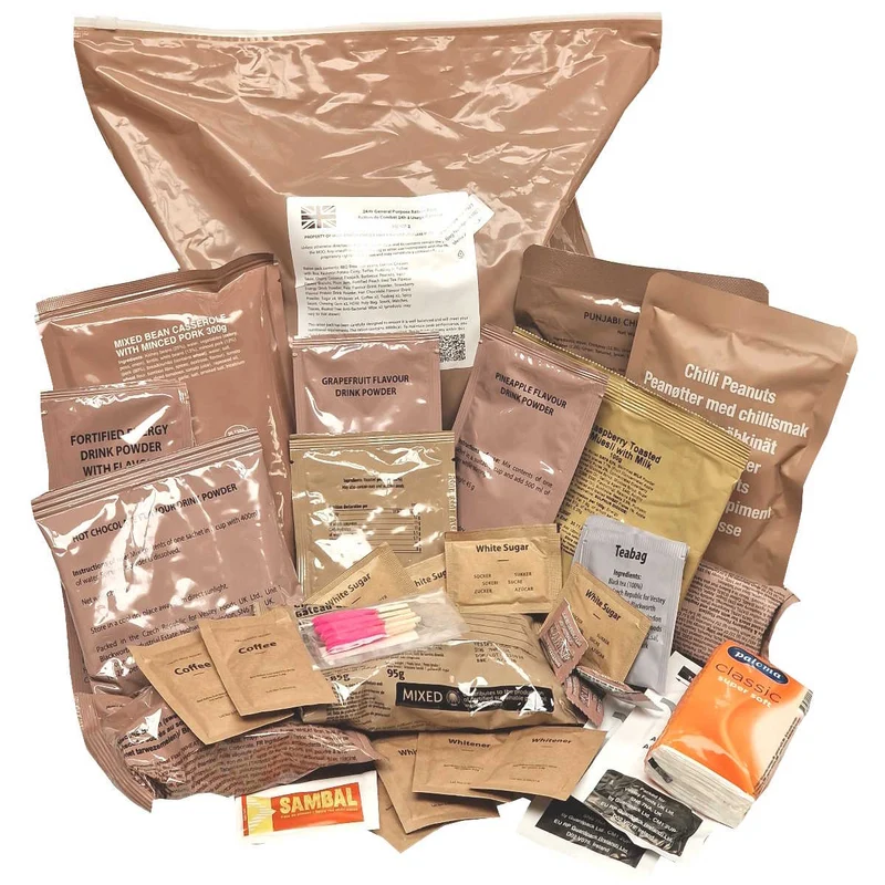 British Army 24 Hour Vegetarian Ration Pack - Menu 3