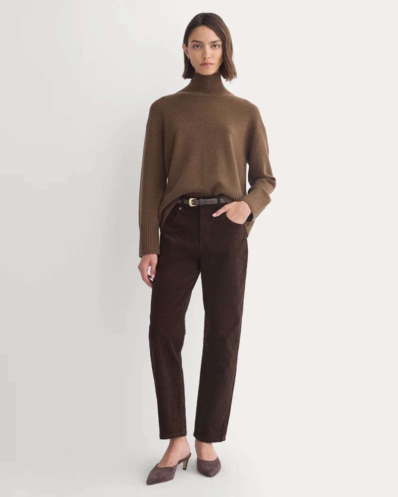 Stretch Corduroy Cigarette Pant | Coffee Bean