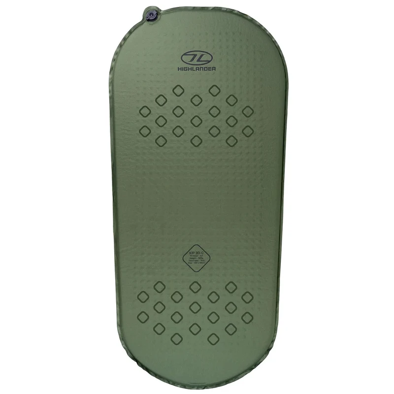 Highlander Self-Inflating Kip Mat Compact 30mm Olive Green