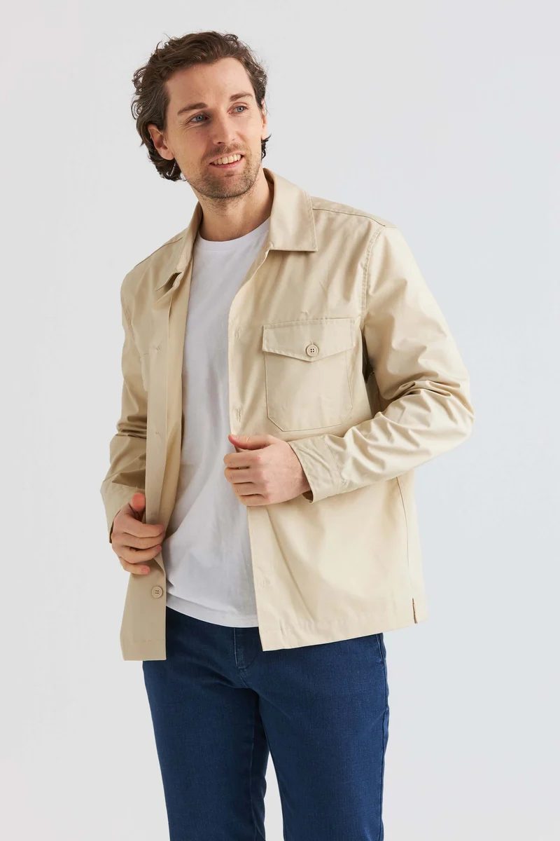 Sandfärgad City Overshirt