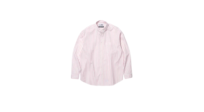 Supreme x MM6 Stripe Shirt Pink