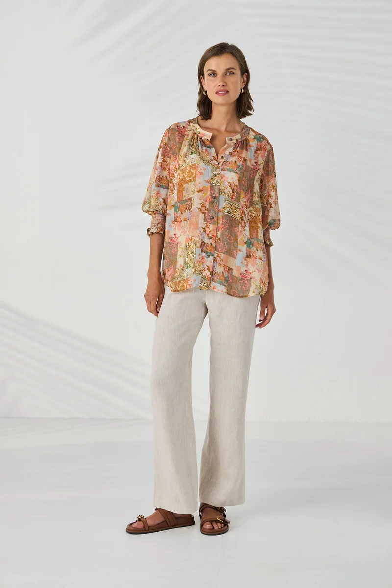 Remnant print top