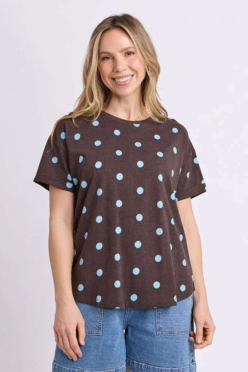 Maddy spot tee chocolate spot