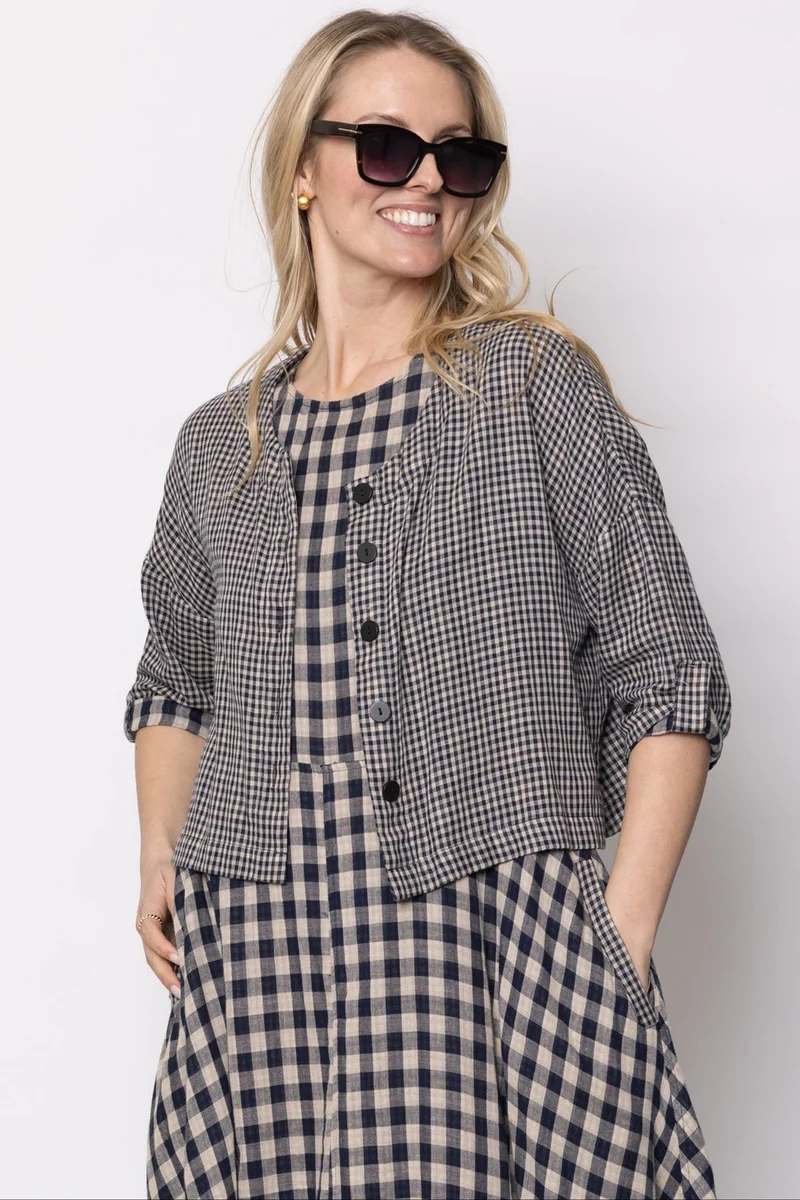 Thelma Jacket Blue gingham
