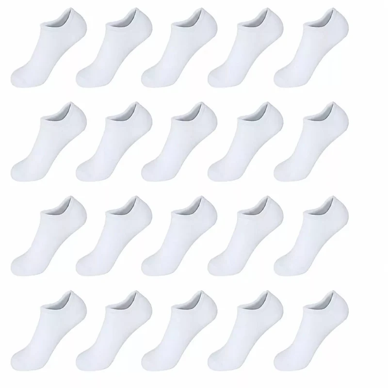 24-pack Billiga Vita Ankelstrumpor GIANVAGLIA® – Mjuka Bomullsstrumpor Unisex