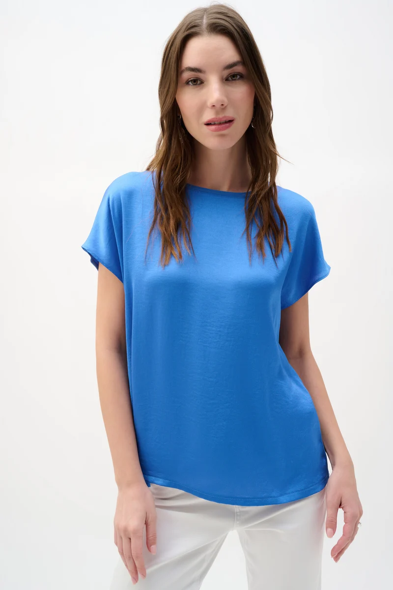 Joseph Ribkoff Silky Straight Top 262189 - Harbour Blue