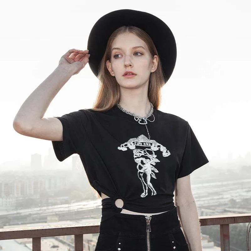 T-shirts med korta ärmar i Casual Midriff för kvinnor