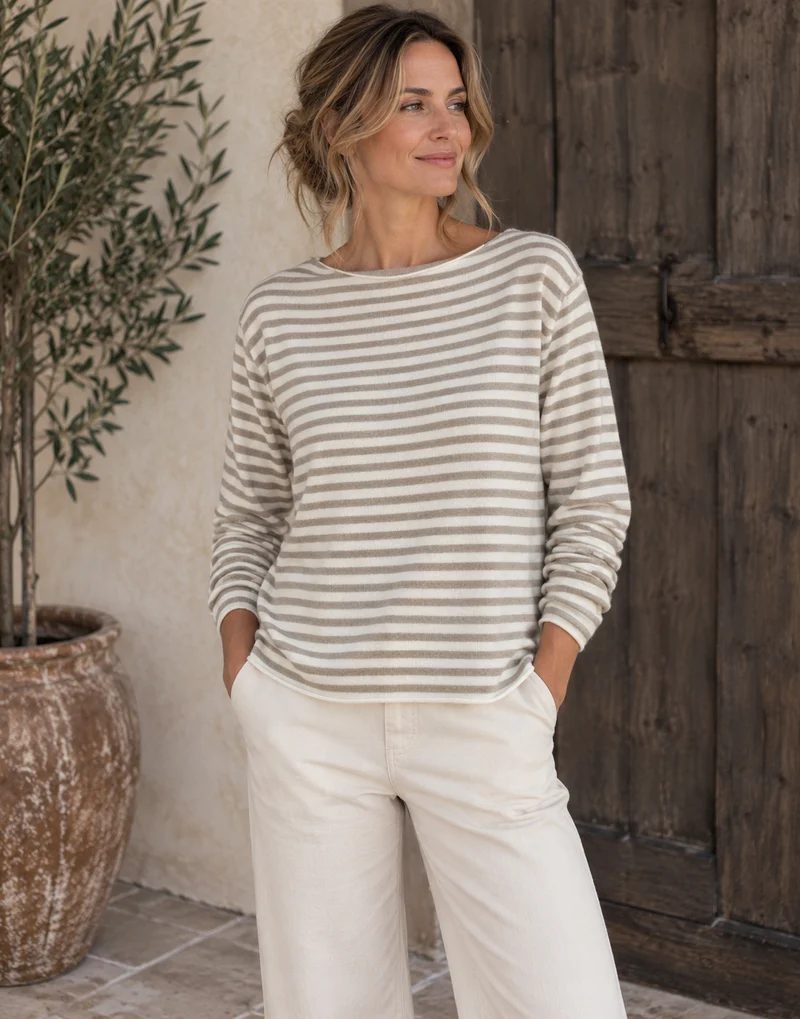 Blus Cashmere mix - Beige