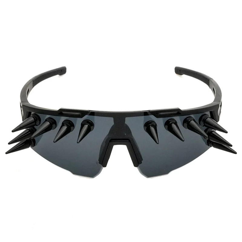 Unisex Punk Spiked Wrap Around Solglasögon