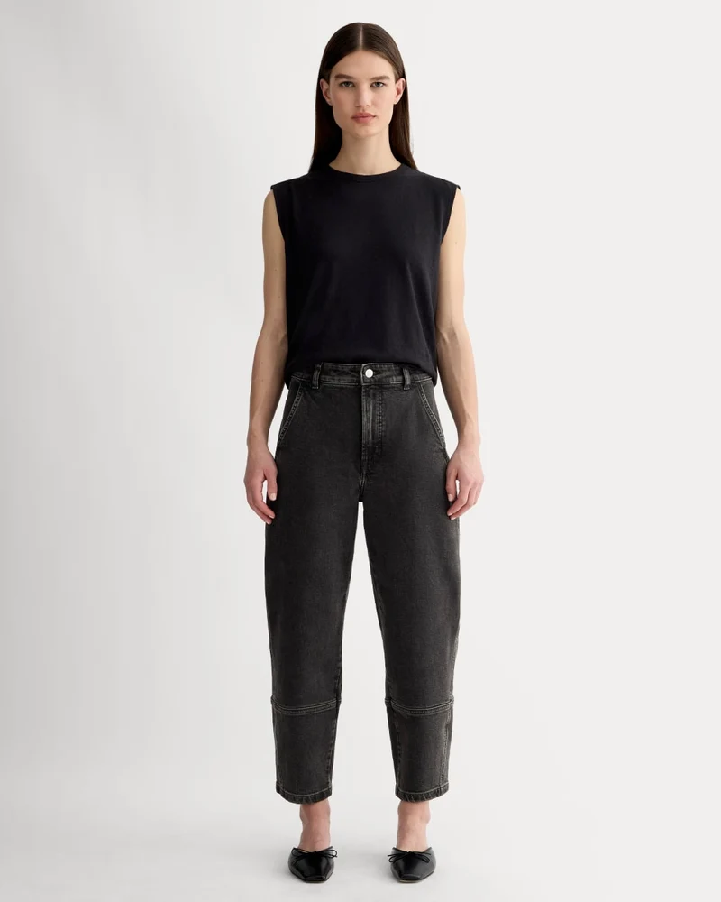 The Utility Barrel Jean | Washed Black | Regular