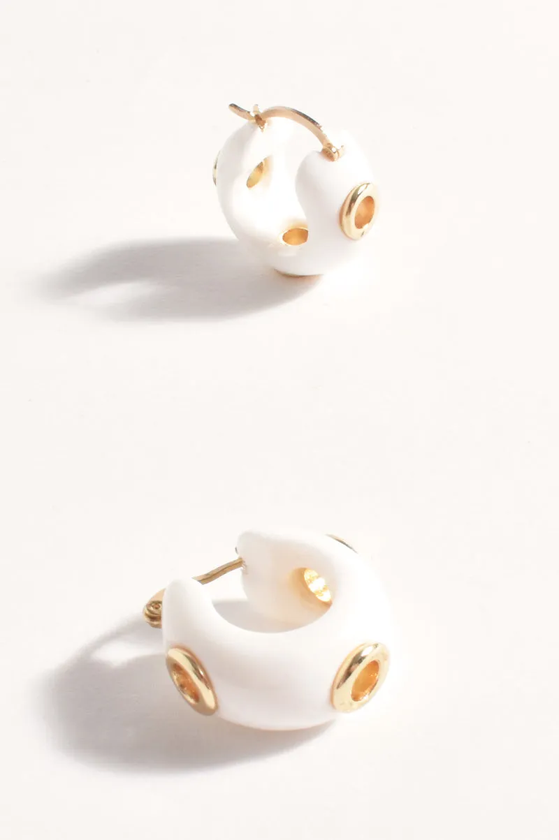 Adorne Resin Eyelet Mini Hoops 4115 - 2 Colours