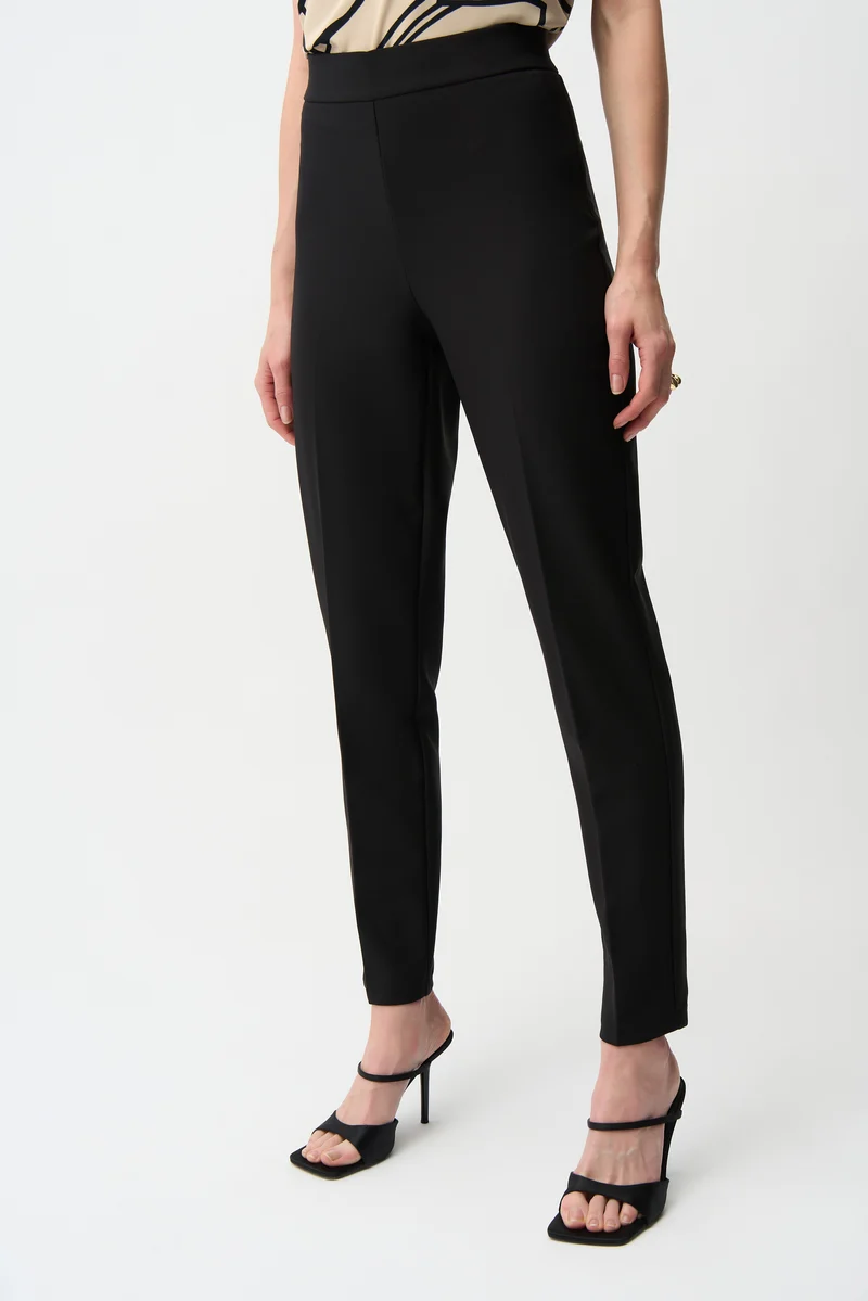 Joseph Ribkoff Lux Twill Pull-On Slim Fit pants 261079 - Black