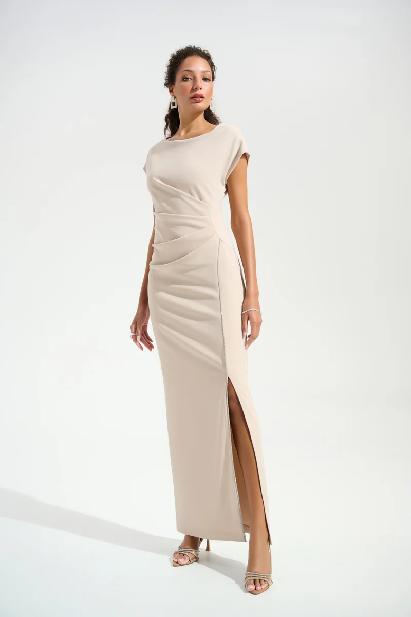 Joseph Ribkoff Signature Sheath Gown 261713 - Sand
