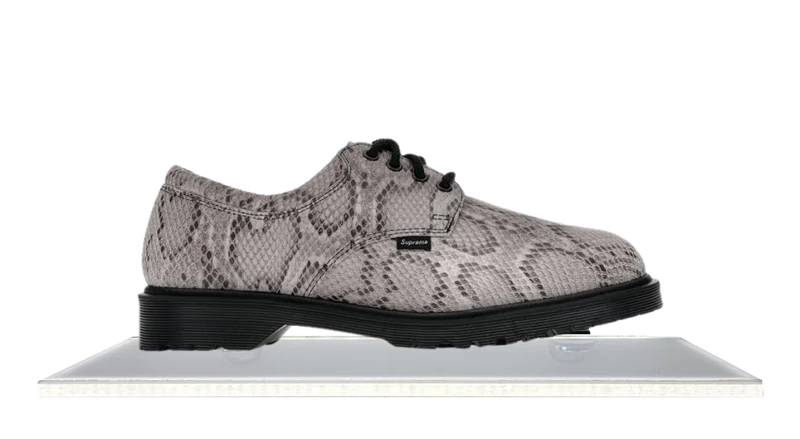 Dr. Martens x Supreme snakeskin 4-Eye Shoe