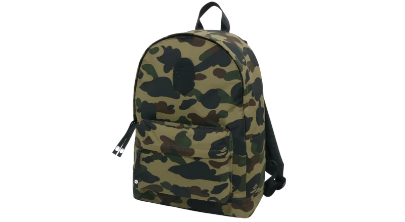 BAPE 1st Camo Ape Head Patch Travel Backpack Green