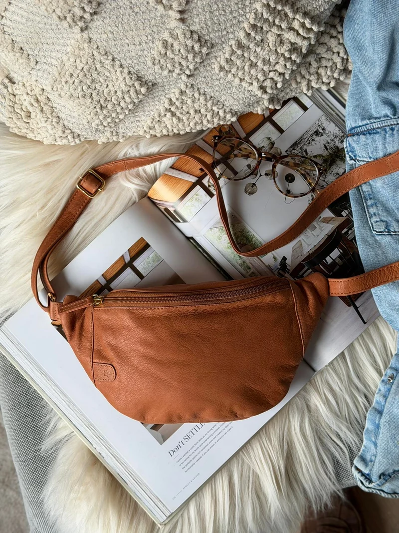 Bumbag Misse - Cognac / Gold