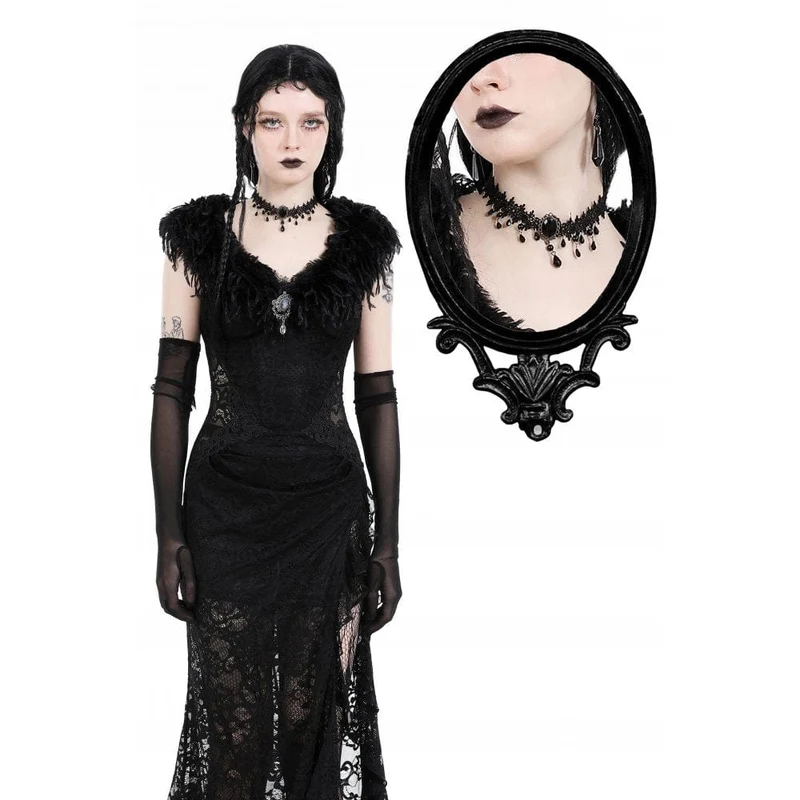 Gothic Beaded Spets Choker för kvinnor