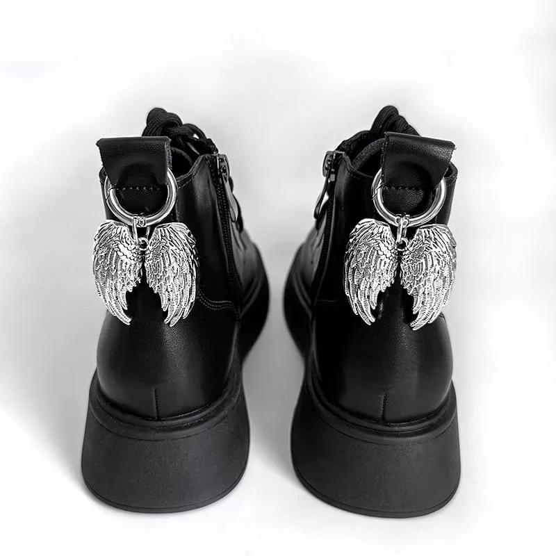 Unisex Punk Wing Skoberlocker Skotillbehör