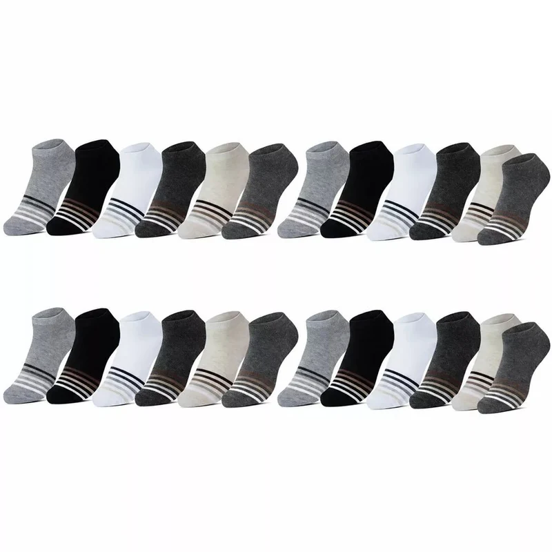 24-pack Herrstrumpor – Ankelstrumpor i Bomull | Benyson Strumpor