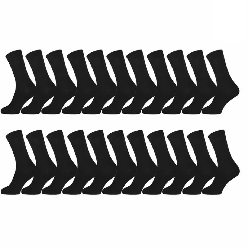 24-Pack klassiska svarta strumpor - Storpack Unisex strumpor