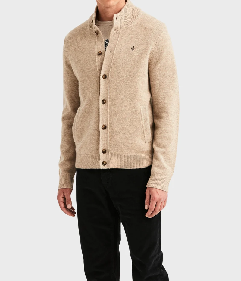 Hertford Button Cardigan (05 Khaki)