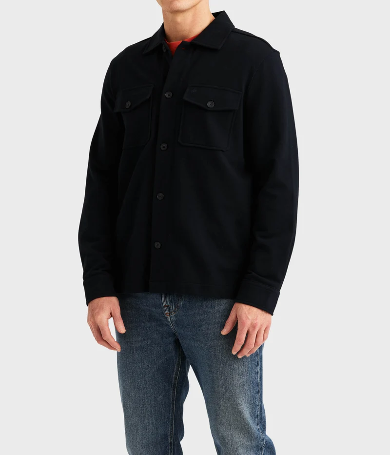Andrew Jersey Overshirt. (59 Old Blue)