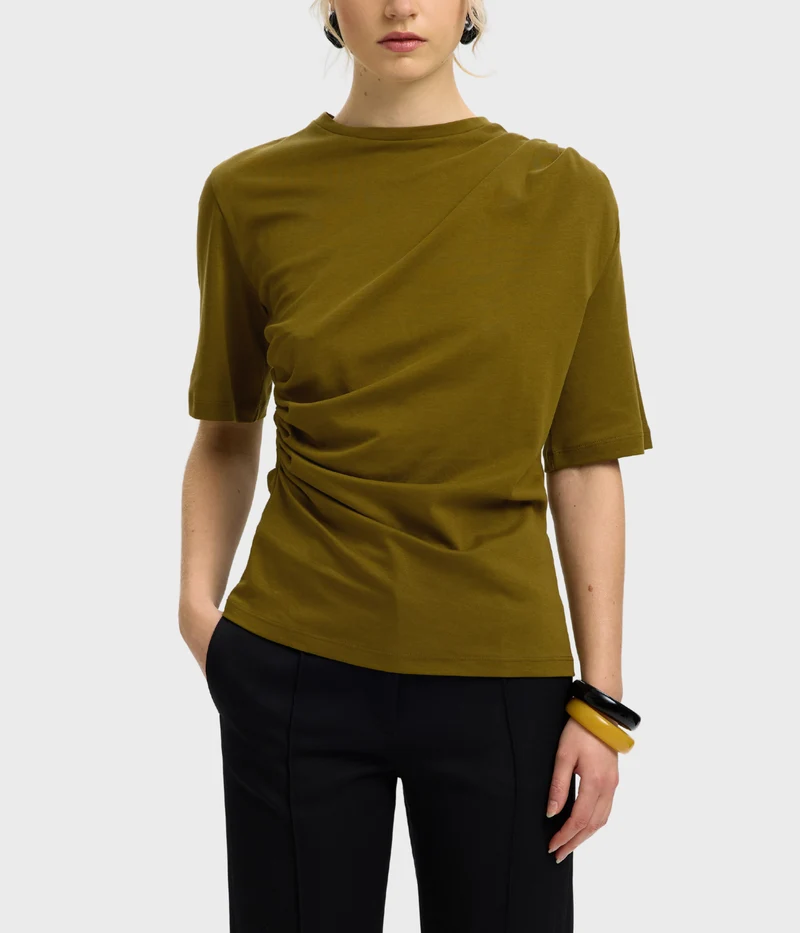 Slwtaj Light Twist Tee Noos (FIR GREEN)