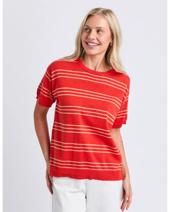 Sofie knit tee Tangerine