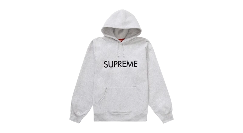 Supreme Capital Hoodie Heather Grey