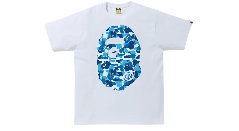 BAPE Camo Big Ape Head Tee White Blue