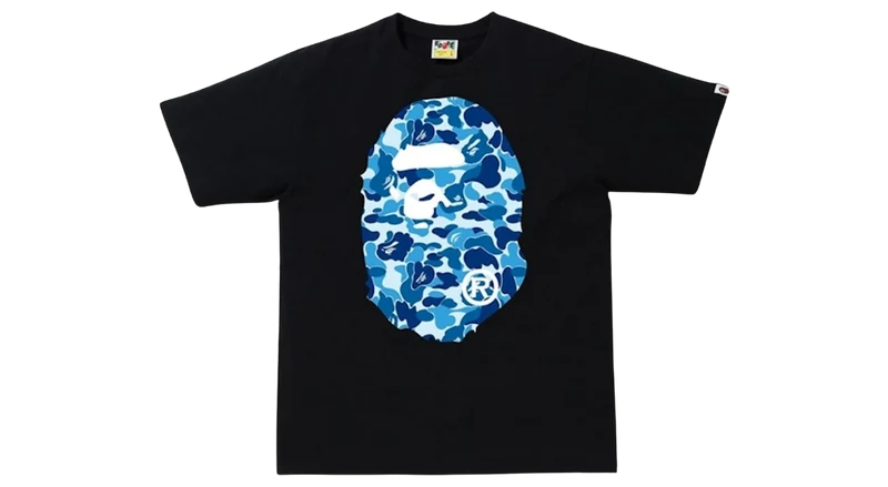 BAPE Camo Big Ape Head Tee Black Blue