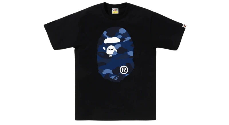 BAPE Camo Ape Head Tee Black Navy
