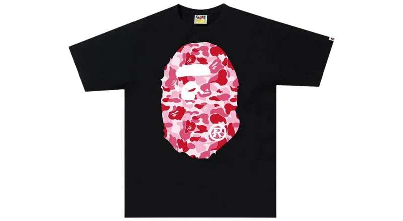 BAPE Camo Big Ape Head Tee Black Pink