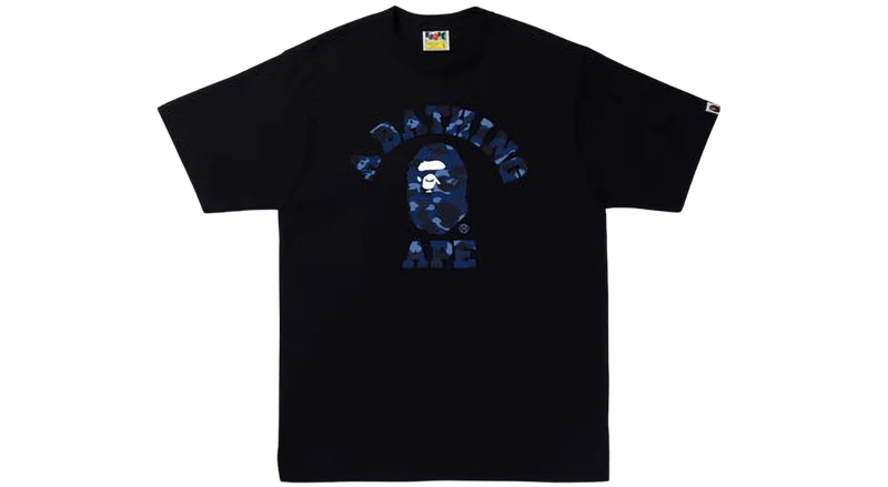 BAPE College Tee Black Navy