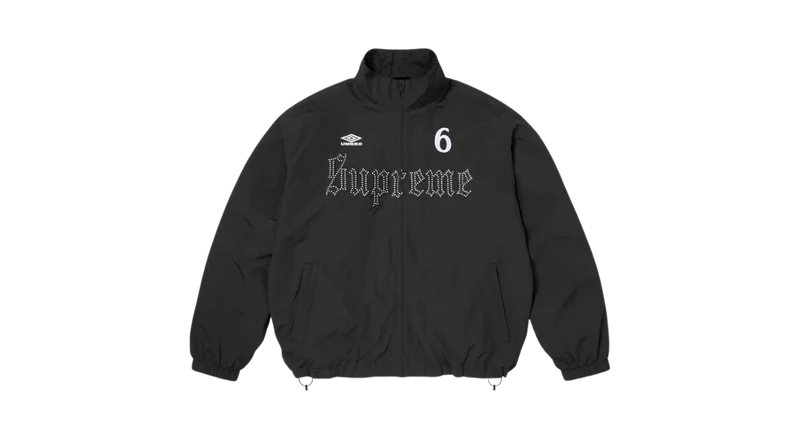 Supreme Umbro Rhinestone Track Jacket Black