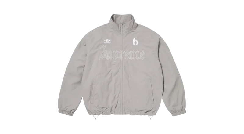 Supreme Umbro Rhinestone Track Jacket Grey