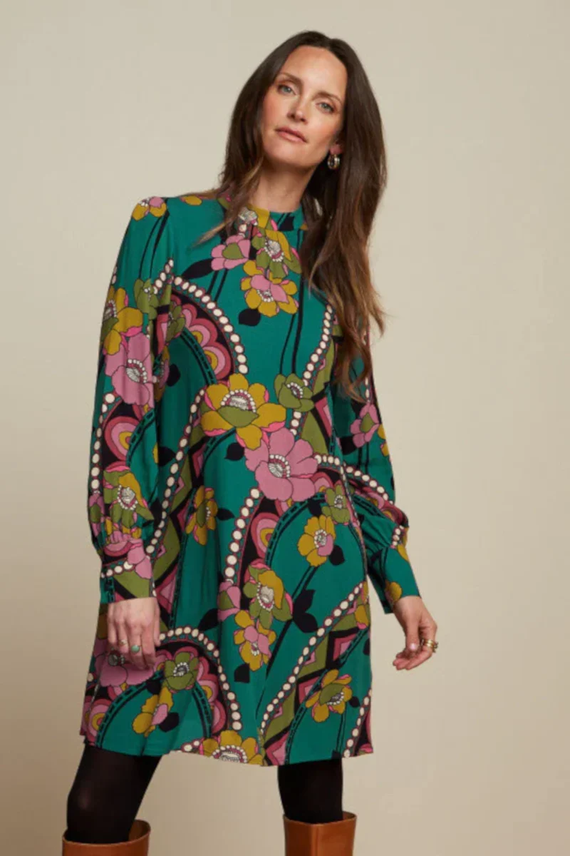 King Louie Sandy Dress Lovechild - Antique Green