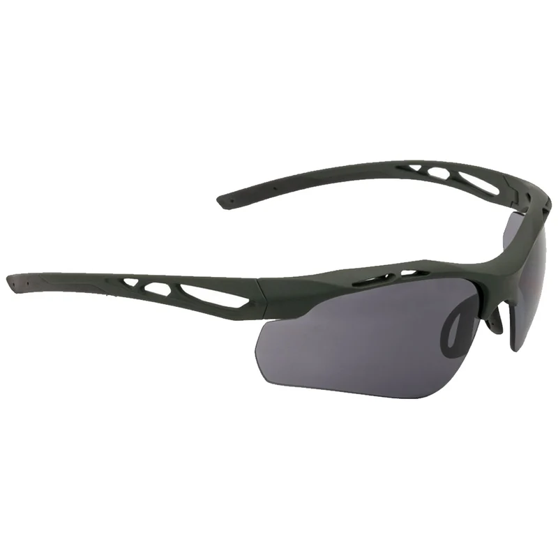 Swiss Eye Attac Tactical Glasses Green Frame - Smoke + Orange + Clear